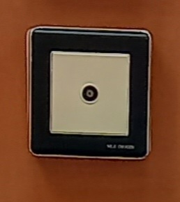 Tv socket Nle Silver on Black