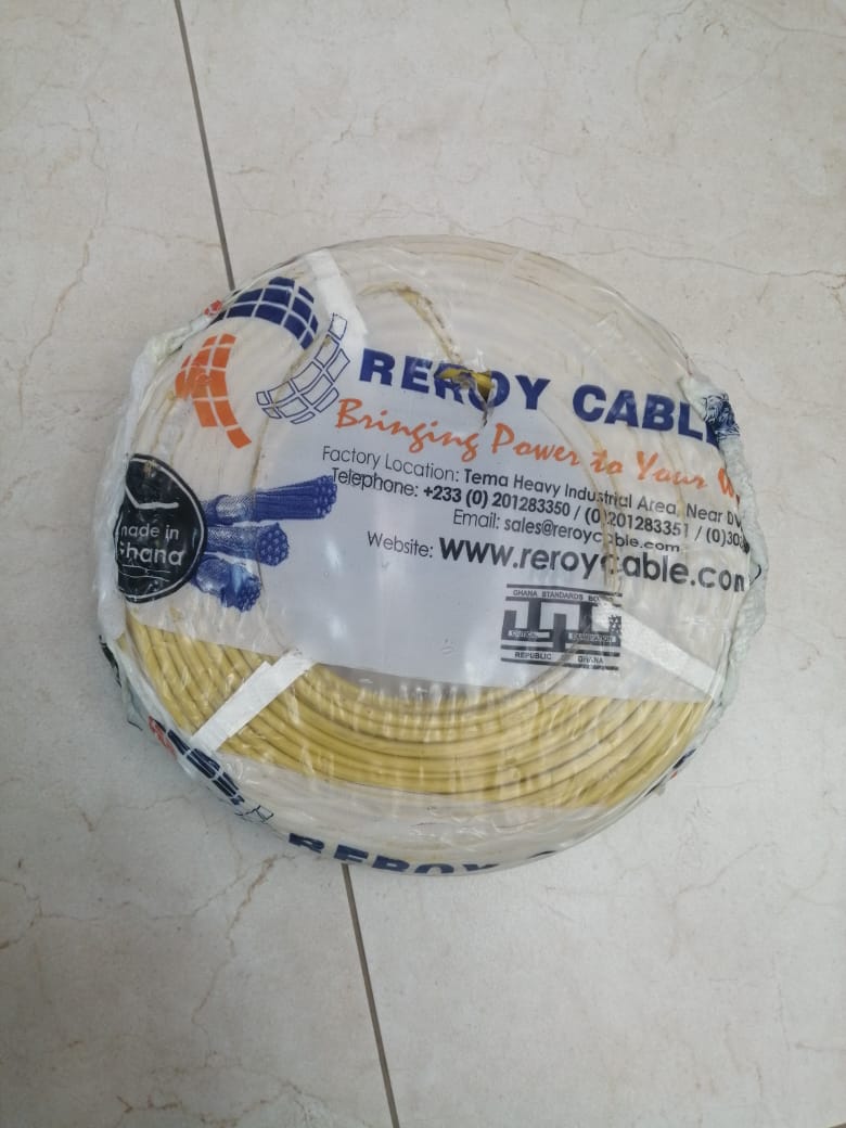 reroy cables 10mm conduit yellow/green